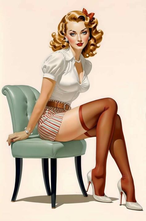 Vintage Pinup Photoshoot, Curvy Women Dresses, Pin Up Pictures, Pinup Poses, Pin Up Drawings, Pin Up Poses, Pin Up Illustration, Pin Up Vintage, 1940s Women