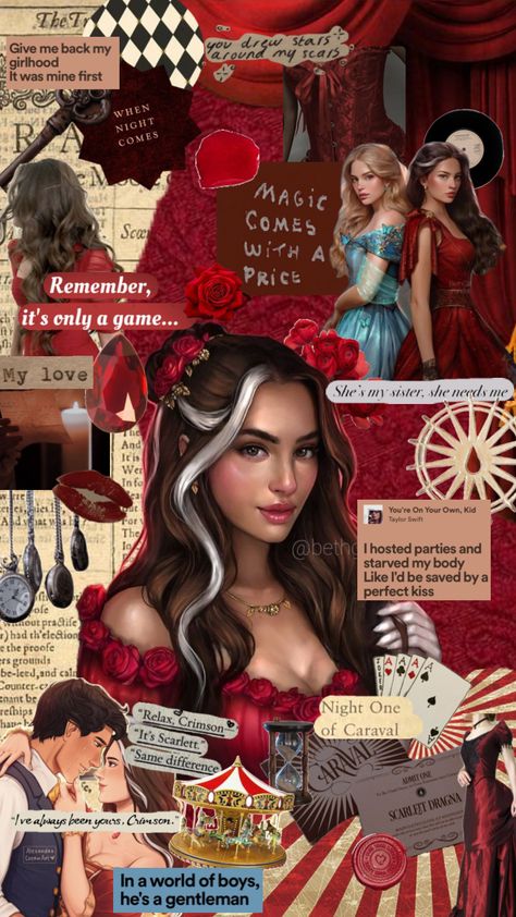 Scarlett Dragna 🩸❤️ I love this series so much but idk if I like this shuffle tho lol Julian And Scarlett, Caraval Scarlett, Scarlett Dragna, Caraval Legendary, A Curse For True Love, Curse For True Love, Caraval Series, Caraval Book, Perfect Kiss