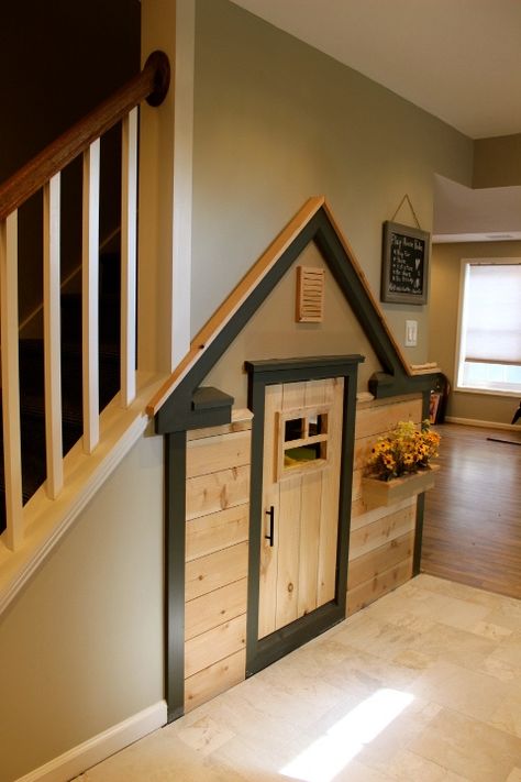 Stair Playhouse, Small Playhouse, Stairs Playroom, Under Stairs Playhouse, Under Stairs Dog House, Kids Nook, تحت الدرج, Basement Playroom, Dog Room