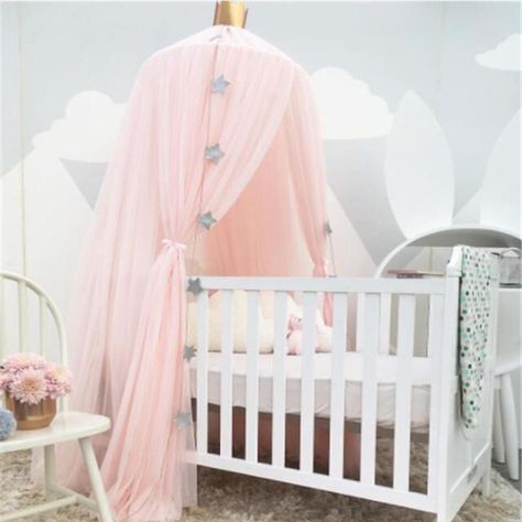 Tent Kids Room, Baby Bed Canopy, Pink Canopy, Baby Crib Canopy, Decorating Room Ideas, Round Cribs, Kids Bed Canopy, Princess Canopy Bed, Best Baby Cribs