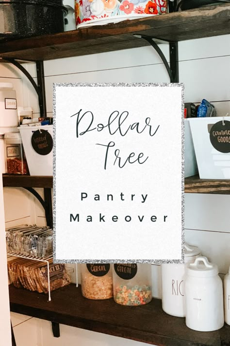 Dollar Tree pantry makeover - Re-Fabbed Dollar Tree Pantry, Appliance Organization, Decluttering Kitchen, Kitchen Decluttering, Diy Pantry Organization, Small Pantry Organization, Dollar Tree Organization, Counter Organization, Dollar Store Diy Organization