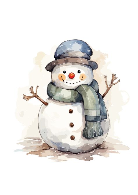 Download our Christmas SVG for personal and Commercial Use. These Christmas SVG Cut Files are available to download instantly and work with your Cricut and Silhouette. Watercolour Snowman, Christmas Knomes, Watercolor Snowman, Handmade Snowman, Watercolor Calendar, Snowman Svg, Christmas Stock Photos, A Level Art Sketchbook, Christmas Snowmen