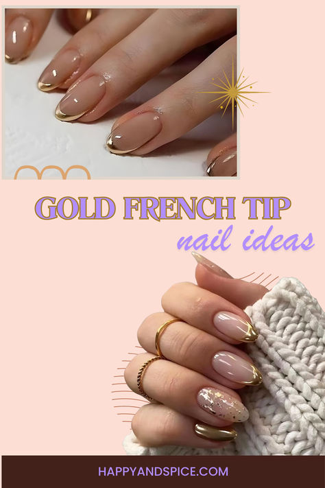 Whether you’re drawn to dainty gold French tips on short nails or want to experiment with gleaming gold accents, we’ve rounded up the freshest ways to wear this luxurious look. Get ready to bring a little sparkle to your fingertips, no matter the occasion.💫 Gold Tip Square Nails, French Tip Nails Accent Nail, Sparkle Tip French Manicure, Gold Micro French Nails, French Manicure With Gold Line, Shimmery French Tip Nails, Gold French Tip Pedicure, Gold Tips Nails Acrylic, Gold Sparkle French Tip Nails