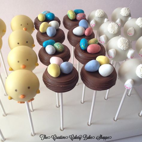 Easter cake pops! Easter Cake Pops Recipe, Easter Cakepops Ideas, Easter Cake Pops Ideas, Easter Cake Balls, Spring Cake Pops, Easter Cake Pop, Cake Pops Easter, Easter Egg Cake Pops, Easter Strawberry