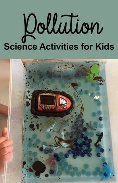 Water Pollution Preschool, Ocean Cleanup Activity, Pollution Preschool Activities, Environmental Science Experiments, Water Pollution Experiments For Kids, Sustainability Preschool Activities, Water Pollution Science Fair Project, Sustainability Experiments, Water Pollution Activities For Kids