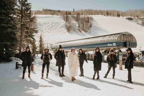 Bachelorette Party Guide | Vail, Colorado - Rocky Mountain Bride Vail Bachelorette Party, Aspen Bachelorette Party, Ski Bachelorette, Bachelorette Inspo, Bach Weekend, Ski Bunny, Vail Village, Ski Bunnies, Alpine Village