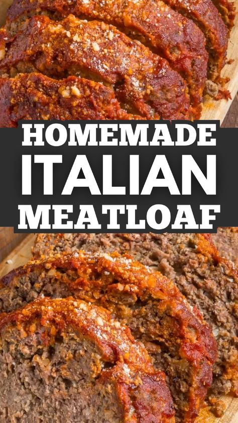 Looking for an easy dinner option? This Easy Italian Meatloaf for Dinner is simple to make and packed with flavor! With its blend of herbs and marinara sauce, this comforting dish is perfect for busy weeknights or special gatherings. Ground Beef Marinara Recipes, Italian Sausage Meatloaf, Ways To Use Ground Beef, Easy Italian Meatloaf, Giant Meatball, Creamy Beef Stroganoff, Air Fryer Hacks, Ground Beef Ideas, Sausage Meatloaf