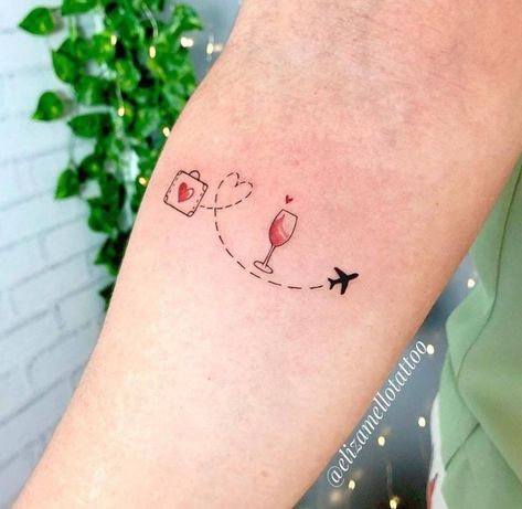 Tattoo For 3 Kids, Tattoos Traveling, Tattoo Amigas, Fashion Show Dresses, Friendship Tattoos, Ankle Tattoo, Mini Tattoos, Travel Tattoo, Infinity Tattoo