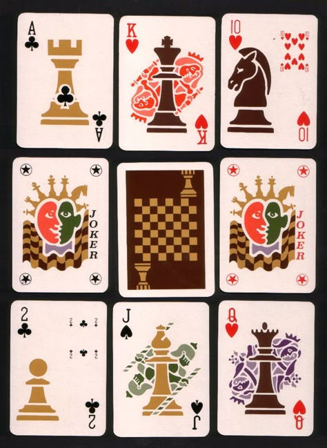 Decks Of Cards, Chess Tattoos, Chess Illustration, Chess Tattoo, Chess Games, Games Illustration, Chess Queen, Playing Cards Design, 카드 디자인