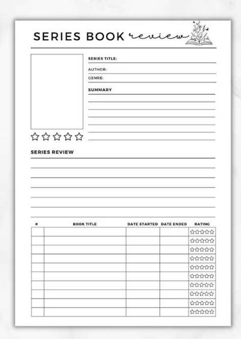 Good Notes Templates Free Book Review, Cute Book Review Template, Template For Book Review, Printable Book Review Template, Simple Book Review Template, Book Review Template, Book Reading Journal, Reading Tracker, Notes Template