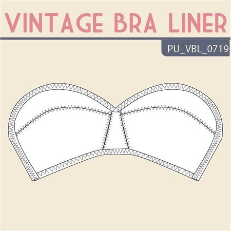 New FREE pattern release! This is a one size liner bra pattern I decided to share as it is such a great little design. It was taken from a… Bra Liner, Bra Sewing Pattern, Lingerie Patterns, Vintage Bra, Bra Sewing, Crochet Stitches Diagram, Adaptive Clothing, Sewing Elastic, Sewing Lingerie