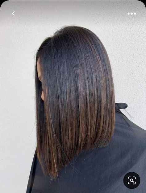 Dark Hair Balayage Straight, Dark Hair Bobs, 2024 Haircut, Dark Highlights, Brown Hair Looks, Burlington Vt, Balayage Hair Dark, Hair 2024, Brown Hair Balayage