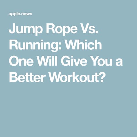 Jump Rope Vs. Running: Which One Will Give You a Better Workout? Benefits Of Jumping Rope, Jump Rope Benefits, Jump Rope Workout, Jumping Rope, Benefits Of Walking, Jump For Joy, Abs Workout Gym, Cardio Routine, Shin Splints