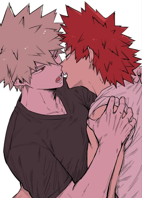 Eijiro Kirishima x Katsuki Bakugo : mha / bnha Bakugo Mha, Bakugo Katsuki Fanart Cute, Yandere Manga, Kirishima Eijirou, Katsuki Bakugo, Bee And Puppycat, Anime Boyfriend, My Hero Academia Episodes, Anime Ships