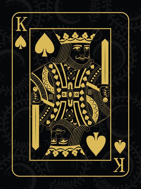 King Of Spades. Every game needs a “King”  to rule the game. Designed in Adobe Illustrator. For more Designs click the link to visit my Instagram Page. King Card Wallpaper, Win Money Games, Win Money Online, Poker Art, Card Wallpaper, Cool Playing Cards, King Card, King Of Spades, Playing Cards Art