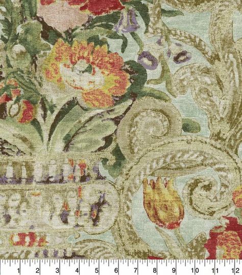 Waverly Seamist Villa Di Castello Upholstery Fabric | JOANN Tapestry Upholstery Fabric, French Upholstery Fabric, Waverly Curtains, Guest Bedroom Inspiration, French Country Fabric, Floral Upholstery Fabric, Antique French Country, Upholstery Fabric For Chairs, Magnolia Tree