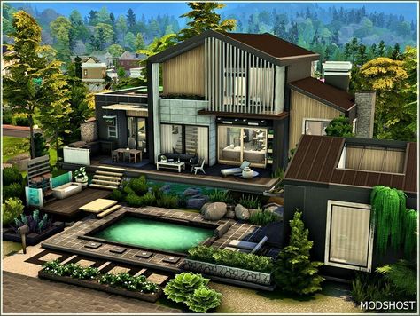 Download Modern Scandinavian 5 for Sims 4 at ModsHost NOW! I build this house in Copperdale world, 30×30 lot size with sea view. This House Has : 3 bedroom and 3 bathroom, Fully furnished and decorated No Custom Content. Value: 134791 Recoloring Allowed: No Furnished: Fully Stories: 2 Lot Size: Other #sims4cc #mods #gaming #house #videogames #sims Sims4cc Mods, Gaming House, Sims 4 House, Best Mods, Modern Scandinavian, Sims 4 Houses, About Time Movie, Sea View, Sims 4 Mods