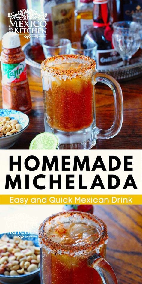 Michelada Recipe, Real Mexican Food, Beer Cocktail, Mexican Beer, Homemade Mexican, Mexican Drinks, Michelada, Beer Cocktails, Easy Mexican