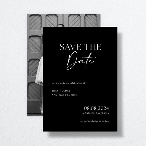 Modern Contrast Save The Date Cards Save The Date Cards, Save The Date