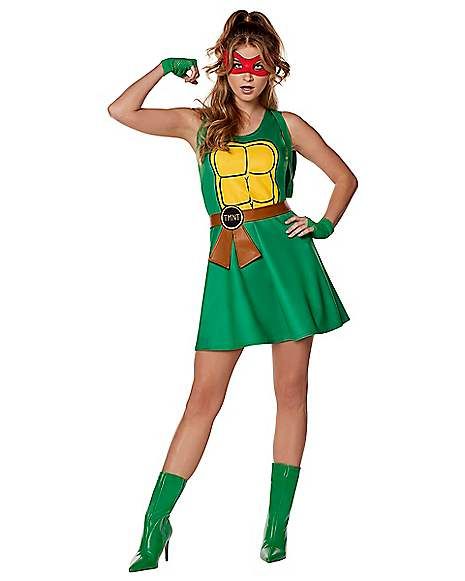 Women Ninja Turtle Costume, Teenage Mutant Ninja Turtles Costume, Turtle Costume, Ninja Turtle Costume, Orange Gloves, Shell Backpack, Spirit Halloween Costumes, Female Ninja, Turtle Costumes