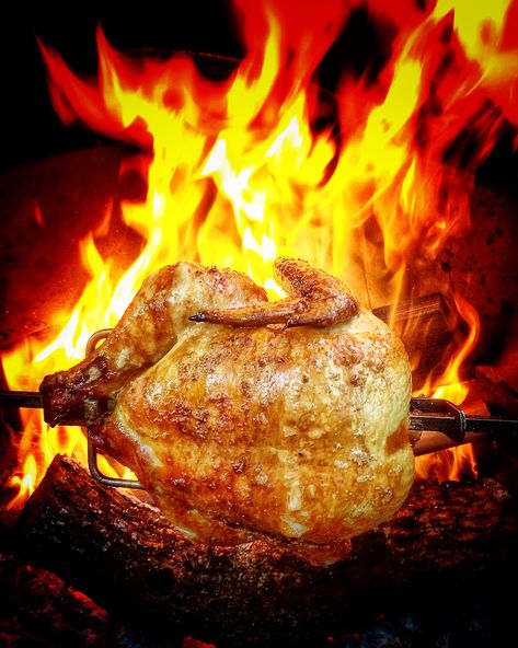 Fire Roasted Chicken On The Spit Gothic Viking, Zen Kitchen, Spit Roast, Viking Wedding, Fire Roasted, Roasted Chicken, Zen, Chicken, Canning