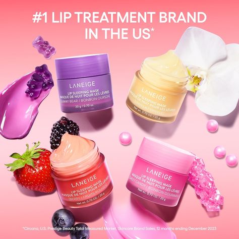 LANEIGE Lip Sleeping Mask: Nourish ,Hydrate, Vitamin C ,Murumuru & Shea Butter, Antioxidants,  Flaky , Dry Lips Laneige Sephora, Mango And Watermelon, Glow Balm, Laneige Lip, Laneige Lip Sleeping Mask, Berry Fruit, Lip Set, Lip Sleeping Mask, Sleeping Mask