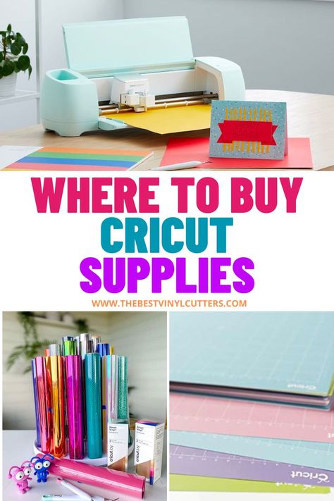 Where to Buy Cricut Supplies Cricut 3, Cricut Accessories, Vinyl Blanks, Business Hacks, Cricut Supplies, Cricut Explore Air, Cricut Machine, Craft Room Organization, Vinyl Crafts