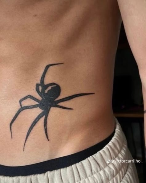 Spider Stomach Tattoo, Guy Thigh Tattoo, Abdomen Tattoo, Tattoo Ideas Males, Ab Tattoo, Spiderman Tattoo, Purple Tattoos, Stomach Tattoo, Waist Tattoos