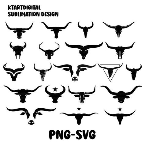 Longhorn Skull Drawing, Longhorn Tattoo, Texas Longhorn Cow, Cow Icon, Hats Design, Western Svg, Skull Clipart, Longhorn Bull, Svg Western