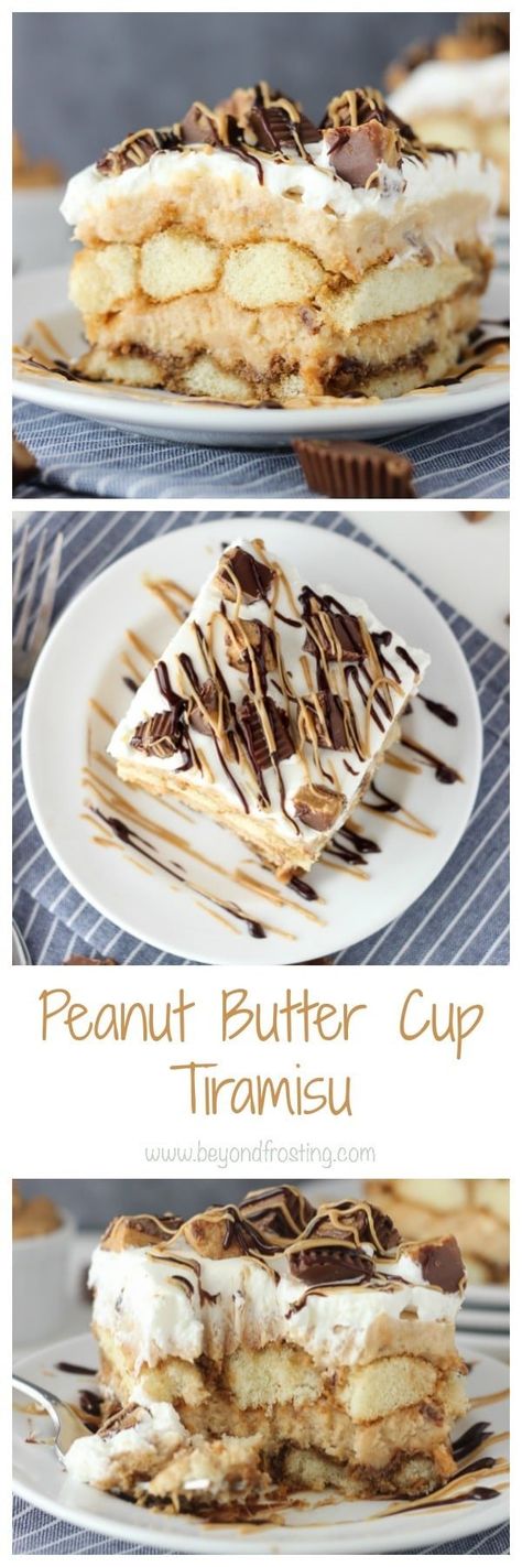 Peanut Butter Cup Tiramisu Cup Tiramisu, Peanut Butter Desserts Easy, Beyond Frosting, Reese's Peanut Butter Cups, Peanut Butter Oreo, Peanut Butter Mousse, Peanut Butter Desserts, Tiramisu Recipe, Easy No Bake Desserts