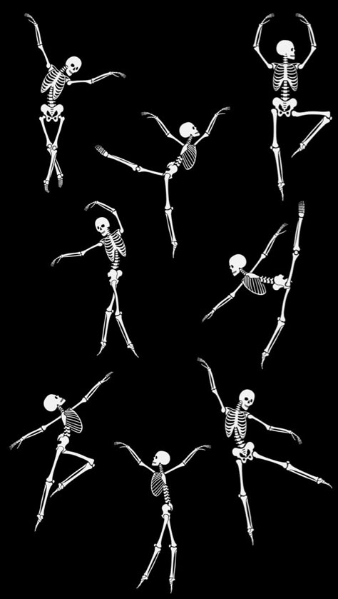 Skeleton Desktop Wallpaper Aesthetic, Iphone Wallpaper Skeleton, Dancing Skeleton Wallpaper, Halloween Screensavers, Halloween Screen Savers, Halloween Mural, Spooky Wallpaper, Indoor Walking, Dance Wallpaper