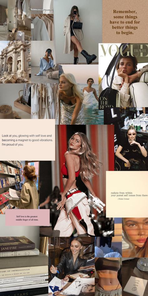 Model Vogue Aesthetic, Model Collage Aesthetic, Model Aesthetic Lifestyle Wallpaper, Models Lifestyle Aesthetic, Model Mood Board Aesthetic, Modeling Aesthetic Wallpaper, Model Quotes Fashion, Vogue Vision Board, Model Glow Up