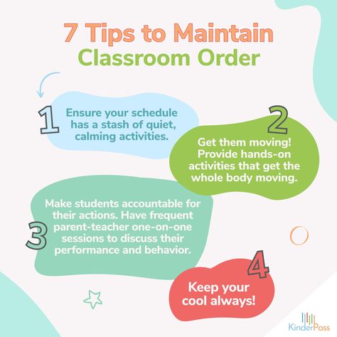 Looking for some new techniques to to bring calm and order back to your classroom? We have a few ideas to share.💡 #kinder #usekinderpass #earlychildhoodeducation #nursery #teachersofinstagram #daycare #daily #benefit #management #software #static #tips Ideas For Teachers, Daycare Teacher, Calming Activities, Daycare Center, Parents As Teachers, Early Childhood Education, Hands On Activities, Classroom Management, Childcare