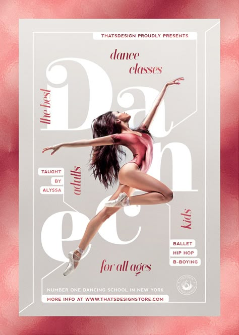 Dance Classes Flyer Template V4 Dance Advertising, Dance Class Poster, Course Flyer Design, Fitness Advertising, Class Poster Design, Dance Poster Design, Dance Flyer, Dance Posters, Ballet Posters