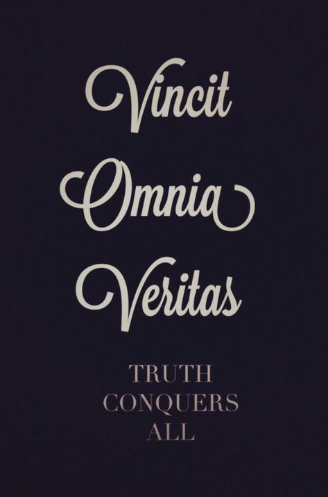 Vincit Omnia Veritas - Truth Conquers All #Veritas #Castle Veritas Tattoo, Labor Omnia Vincit Tattoo, Latin Word For Warrior, Vincit Omnia Veritas, Remember To Live Tattoo Latin, Spontaneous Tattoo, Latin Phrase Tattoos, Latin Quote Tattoos, Truth Spell