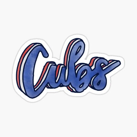 Cubs Stickers | Redbubble Benny The Bull, Cub Sport, Chicago Baseball, Anthony Rizzo, Go Cubs Go, Chicago Flag, Cubs Baseball, Stickers Redbubble, Watercolor Stickers