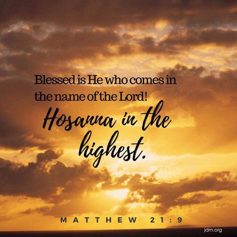 “Blessed is He who comes in the name of the Lord! Hosanna in the highest” (Matthew 21:9 NKJV) (Jesse Duplantis)! #KWMinistries Hosanna In The Highest, Jesus Loves Me, God Is Good, The Lord, Bible Quotes, Verses, Bible Verses, The Globe, Encouragement