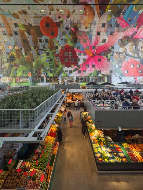 Farm Village, Indoor Markets, Food Park, Rotterdam Netherlands, Square Windows, Warehouse Design, Food Hub, Container Shop, Food Hall