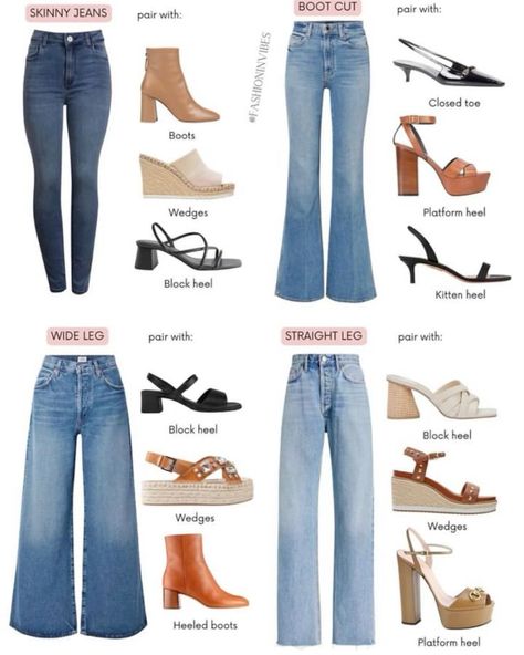 Outfit Hacks, Jeans Ideas, Looks Jeans, Aesthetic Memes, Fashion Vocabulary, Inverted Triangle, How To Mix, Hour Glass, Everyday Fashion Outfits