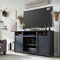 Tall Entertainment Center, Rustic Tv Console, Tv Console Cabinet, Bedroom Tv Stand, Double Sliding Barn Doors, Shelves For Living Room, Barn Door Tv Stand, Wood Media Console, Farmhouse Tv