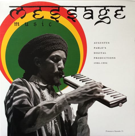 Augustus Pablo - Message Music (2011) Reggae Aesthetic, Reggae Music Art, Album Covers Ideas, New Wave Art, Egyptian Music, Rasta Vibes, Reggae Art, Jah Rastafari, Album Sleeves