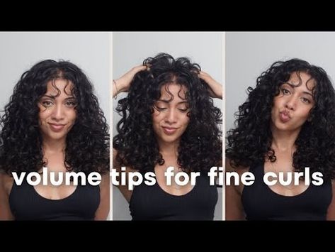 VOLUME TIPS FOR FINE CURLY HAIR - YouTube Fine Curly Hair, Big Curly Hair, Wash Day, Curly Hair Routine, Hair Routines, The Roots, The Things, Make Sure, Curly Hair