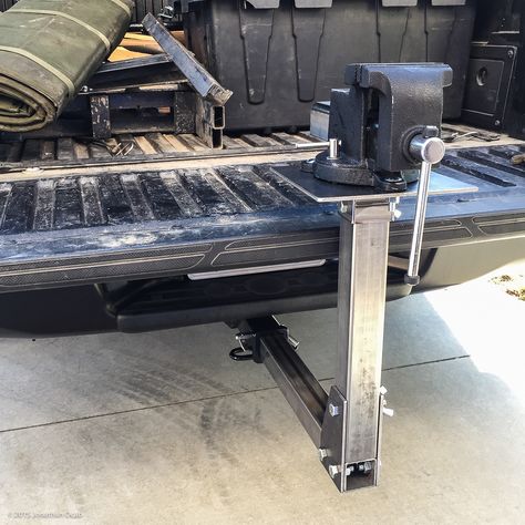 Ocab-20150614-182222-600 Welding Skid For Truck Bed, Welding Skid, Truck Accessories Diy, Vise Stand, Diy Trailer, Welding Trailer, Truck Hitch, Homemade Trailer, Hitch Mounted Cargo Carrier