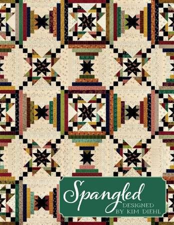 Spangled Quilt Pattern - 658580468798 Dark Prints, Kim Diehl Quilts, Kim Diehl, Quilt In A Day, Bird Quilt, Primitive Gatherings, Log Cabin Quilts, Beginner Quilt Patterns, Holiday Quilts