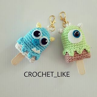 Yarn Animals, Loom Knitting Stitches, Amigurumi Keychain, Keychain Crochet, Crochet Disney, Crochet Food, Crochet Wool, Crochet World, Crochet Keychain