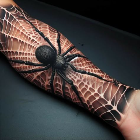 Tato 3d, Spiderman Tattoo, Spider Web Tattoo, Hyper Realistic Tattoo, Octopus Tattoo Design, Realistic Tattoo Sleeve, Web Tattoo, Muster Tattoos, Half Sleeve Tattoos For Guys