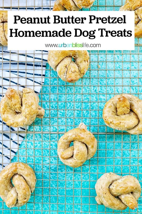 These Homemade Dog Pretzels are easy to make with just 5 ingredients. They're dog tested and dog approved! Get this dog pretzel recipe and other homemade dog treat recipes at UrbanBlissLife.com Dog Pretzel Treats, Dog Pretzels, Homemade Pet Treats, Pet Treats Recipes, Pretzel Recipe, Easy Dog Treat Recipes, Tea Remedies, Dog Biscuit Recipes, Dog Biscuits Homemade