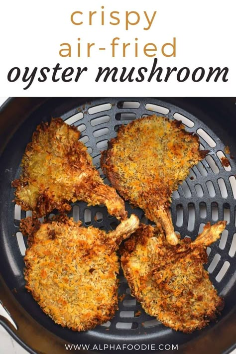 How to make crispy air-fried oyster mushrooms - these crispy oyster mushrooms are easy to prepare and perfect for serving up as a vegan chicken substitute! Plus, I've included an oven-roasted and air-fried version, adaptable to tons of seasonings, no matter the dish! Fried Oyster Mushroom Recipe, Fried Oyster Mushrooms, Chicken Substitute, Mushroom Recipes Vegan, Oyster Mushroom Recipe, Fried Oyster, Vegan Fried Chicken, Fried Oysters, Air Fried Food