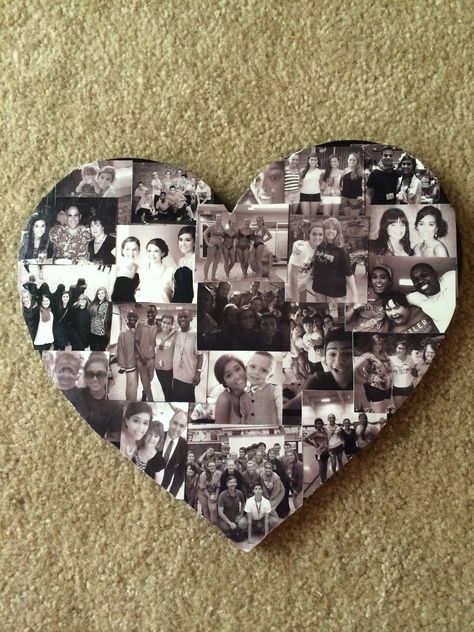 Picture Collage Craft Ideas, Couple Picture Collage Ideas, Mothers Day Collage, Letter With Pictures, Letter Picture Collages, Heart Picture Collage, Diy Best Friend Gifts, Diy Birthday Gifts For Friends, Bf Gifts