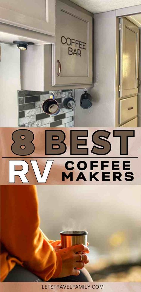 Rv Coffee Station, Small Coffee Maker, Travel Trailer Living, Dry Camping, Rv Organization, Rv Kitchen, Buying An Rv, Best Coffee Maker, Rv Accessories